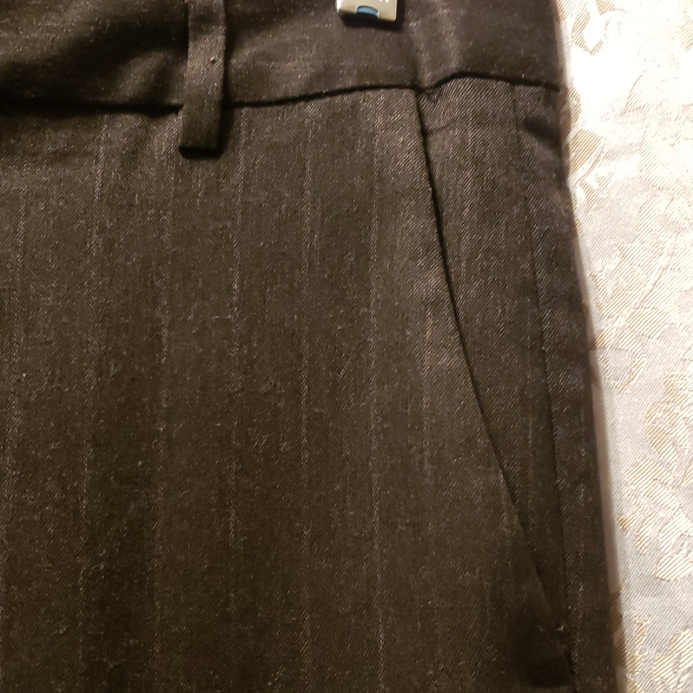 Zara Basic Charcoal Grey Polyester Blend Pinstrip… - image 3